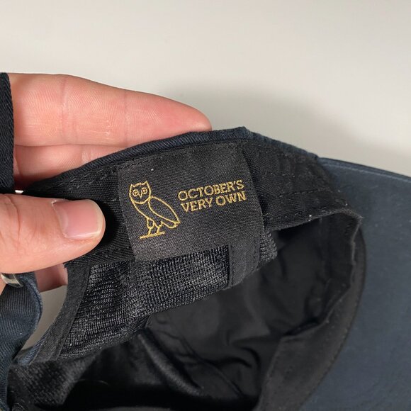 Octobers Very Own 100% Cotton 6-Panel Strapback Classic Logo Hat Black men's OS - Picture 4 of 8